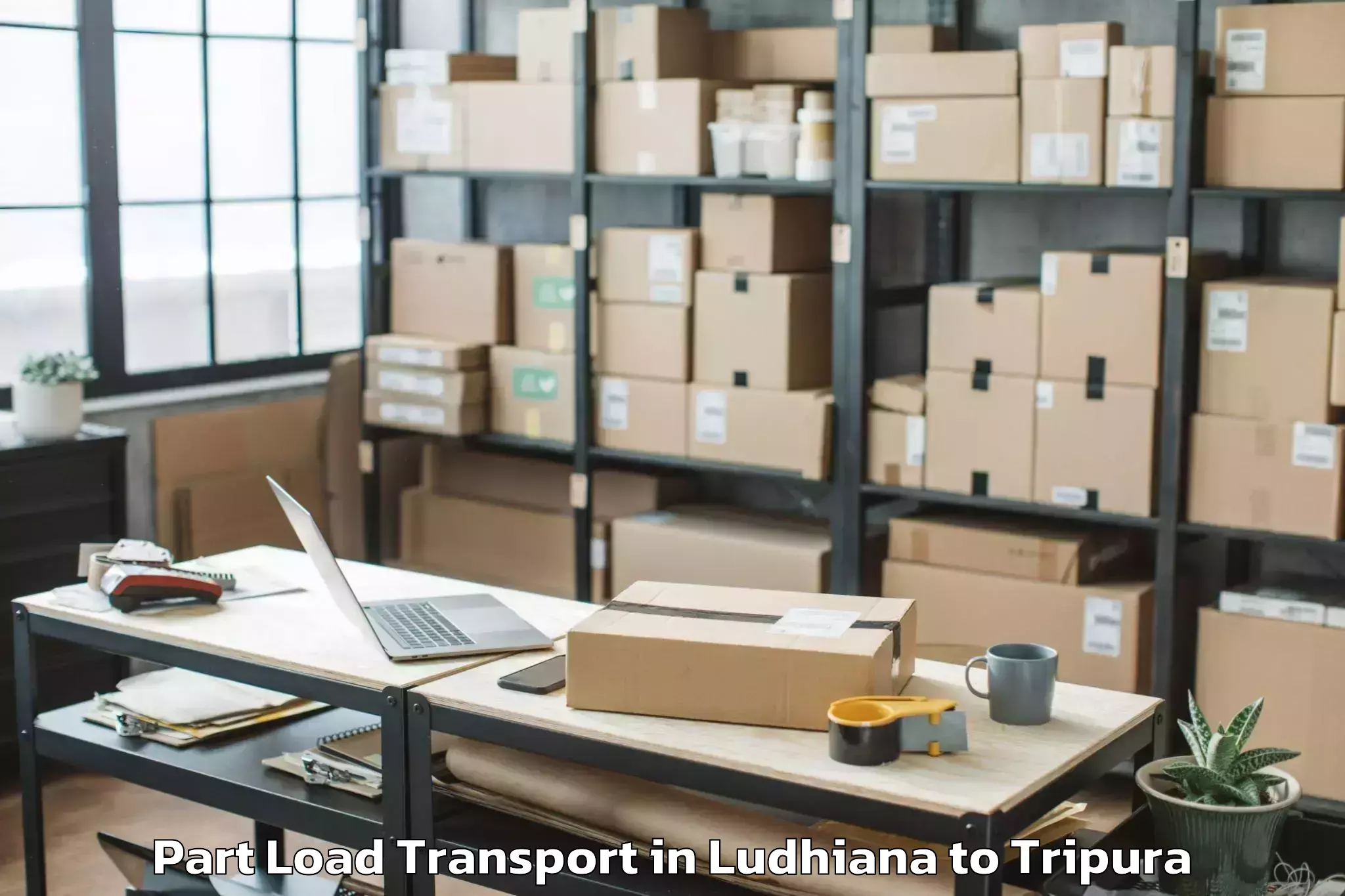 Leading Ludhiana to Singerbhil Airport Ixa Part Load Transport Provider